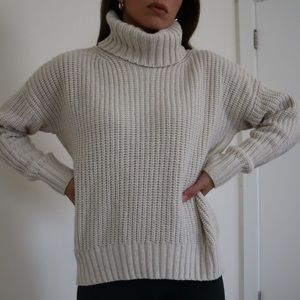 knit turtleneck sweater